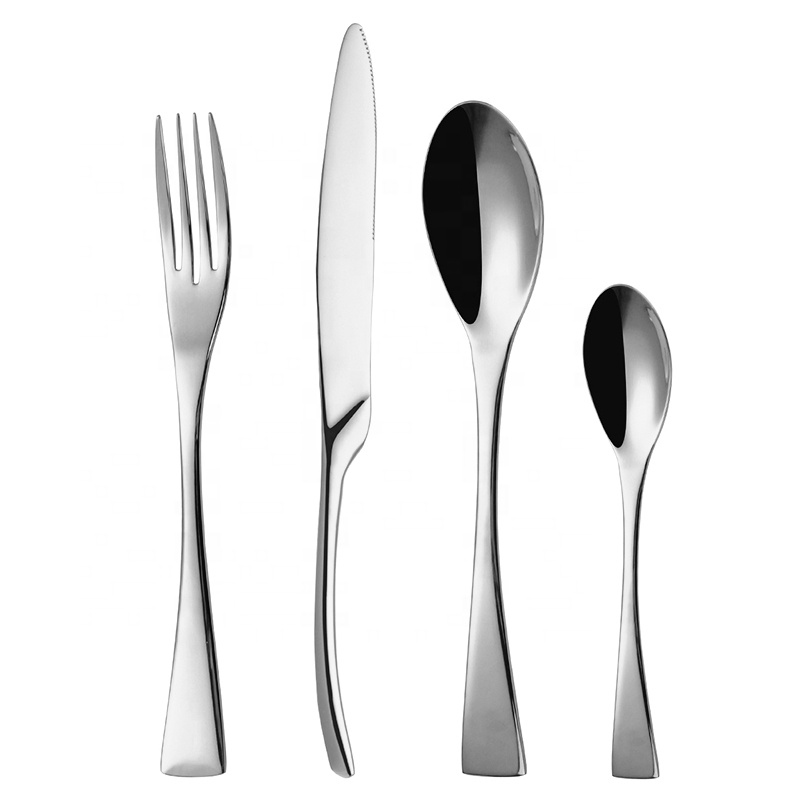 europæisk stil 4 pcs spejl polere bryllup rustfrit stål moderne fladware