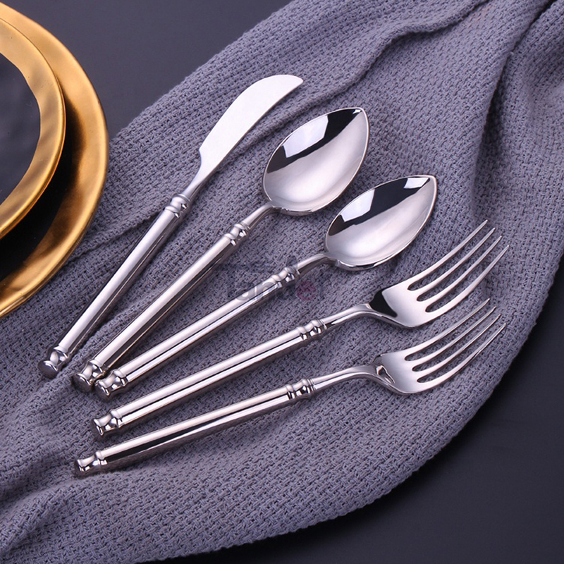 Spejle poler 5 farvetilvalg rustfrit stål restaurations fladware sølvbestik sæt