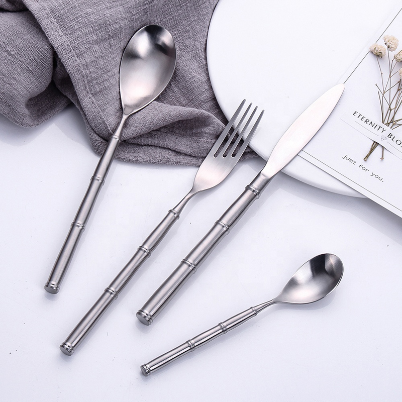 4pcs 18/10 elegante fladbordservice sæt bestik af rustfrit stål